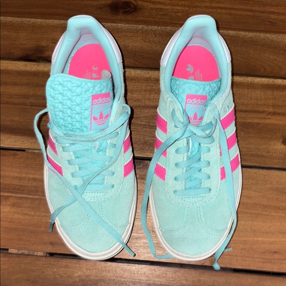 Adidas Women's GAZELLE BOLD 'FLASH AQUA LUCID PINK' - Picture 4 of 17